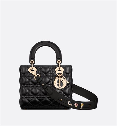 micro lady dior black|lady dior small size.